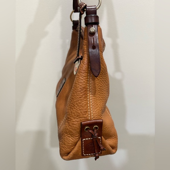 Y2K Dooney & Bourke East West Brown Medium Leather Shoulder Bag - Picture 4 of 15